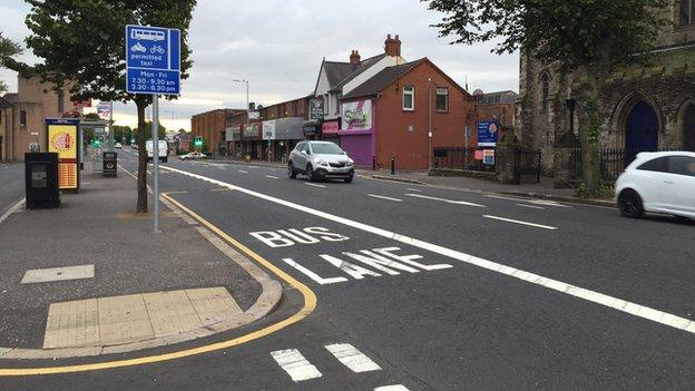 Newtownards Road bus lane