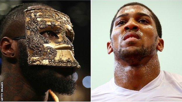 Wilder (left) said he was glad drawn out negotiations with Joshua were now seemingly over