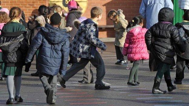 Kids playing in a playground