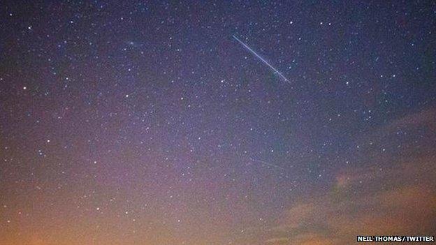 The Perseid meteor shower from Moel Tryfan quarry