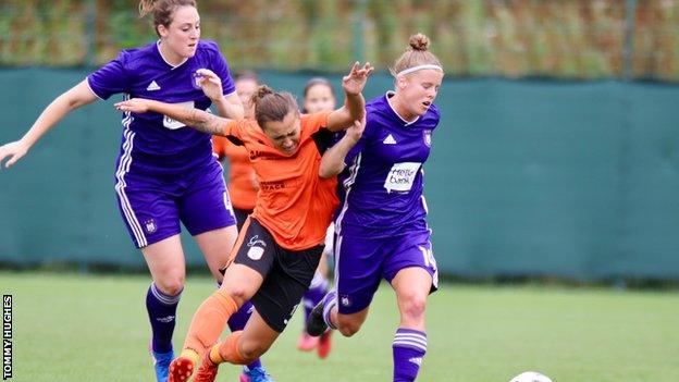 Anderlecht and Glasgow players