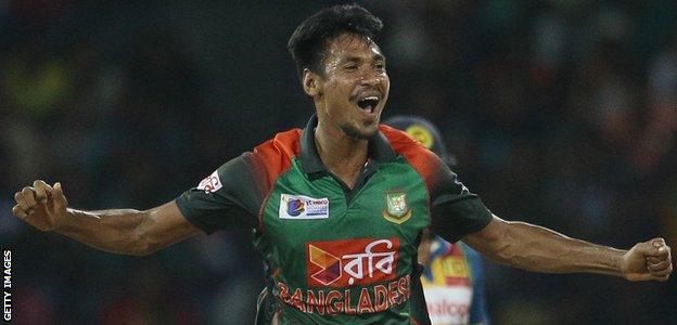 Mustafizur Rahman celebrates a wicket in 2018