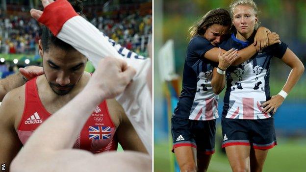 Louis Smith and Great Britain rugby sevens players