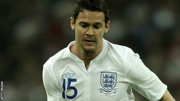 Matt Jarvis in action for England against Ghana in March 2011