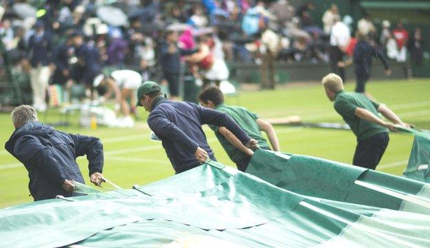 Rain at Wimbledon