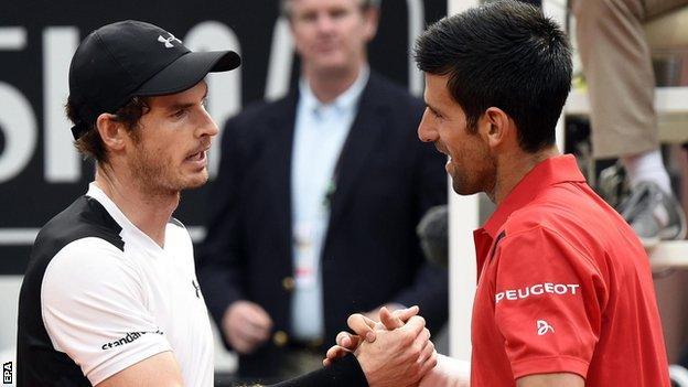 Andy Murray (left) and Novak Djokovic