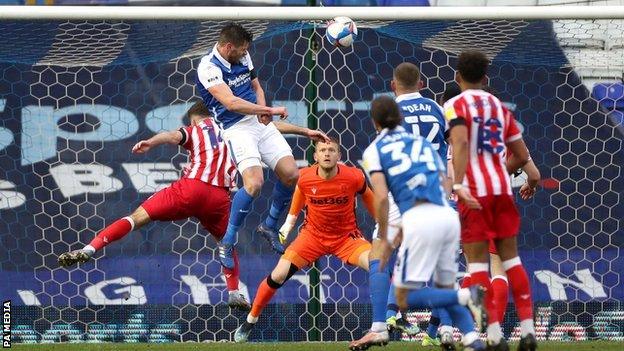 Lukas Jutkiewicz rose highest to meet Marc Roberts' right-wing cross and break the deadlock against Stoke