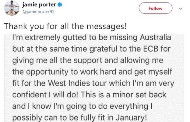 Jamie Porter on Twitter