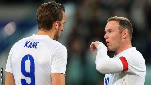 Wayne Rooney and Harry Kane