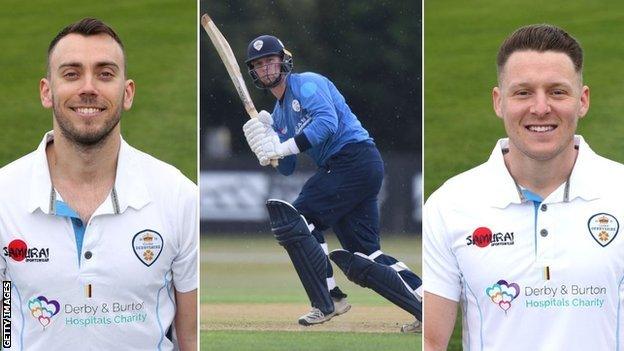 Alex Hughes (left), Mattie McKiernan (centre) and Tom Wood have all signed new deals with Derbyshire