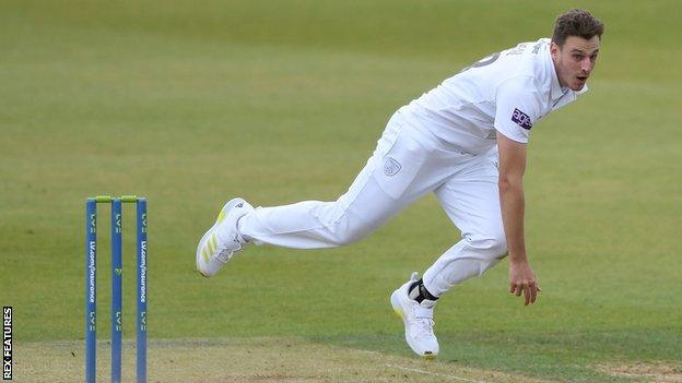 Hampshire fast bowler Brad Wheal