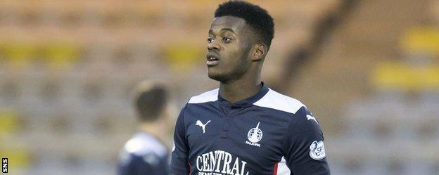 Falkirk striker Botti Biabi