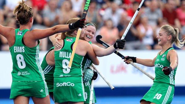 Delight for Ireland after Shirley McCay finds the net against the USA in the World Cup opener