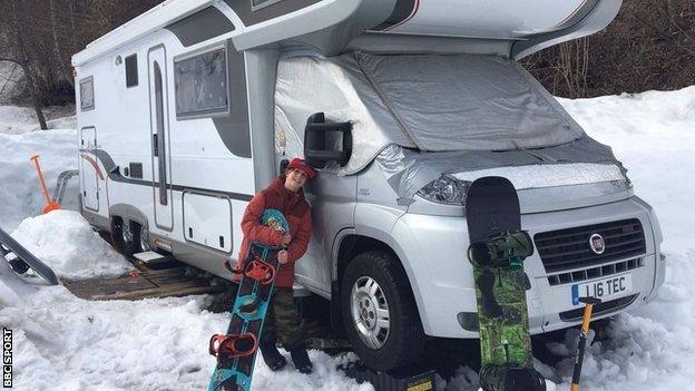 Mia Brookes and her motorhome