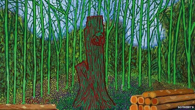 David Hockney's Arranged Felled Trees