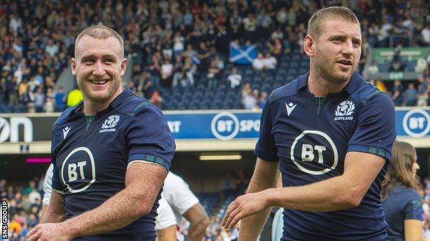 Stuart Hogg and Finn Russell