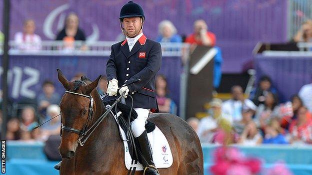 Lee Pearson on Gentleman at the 2012 Paralympics