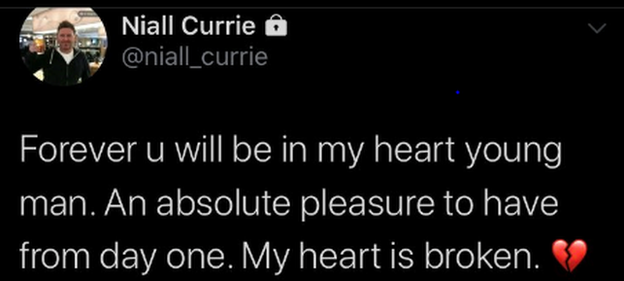 Tribute from Carrick manager Niall Currie