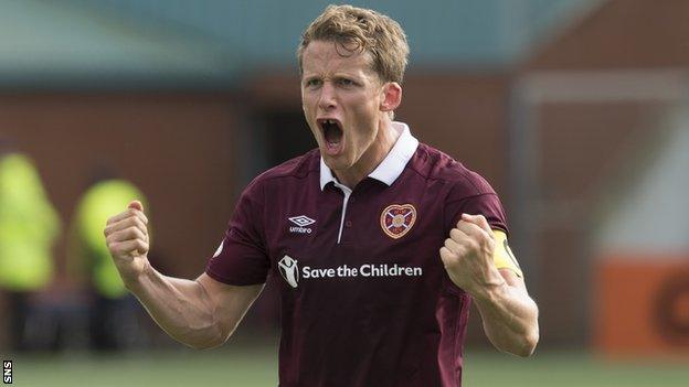 Hearts captain Christophe Berra