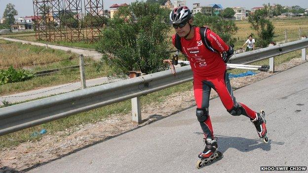 Khoo Swee Chiow skating through South East Asia