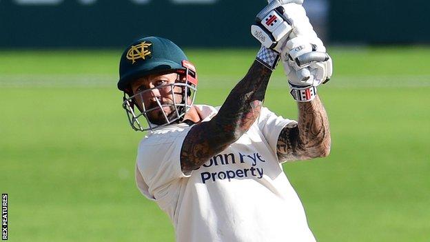 Peter Trego bats for Nottinghamshire