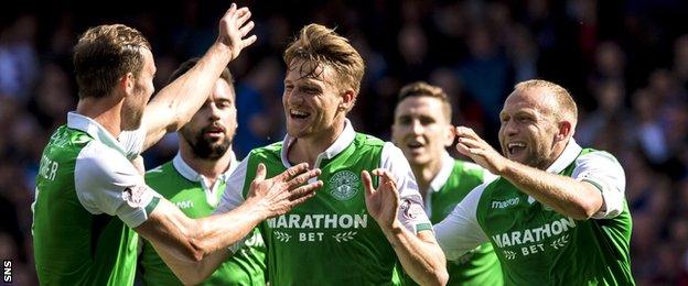 Hibernian celebrate