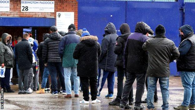 Tranmere fans return to Prenton Park