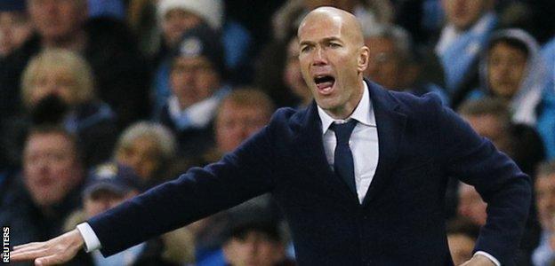 Real Madrid manager Zinedine Zidane