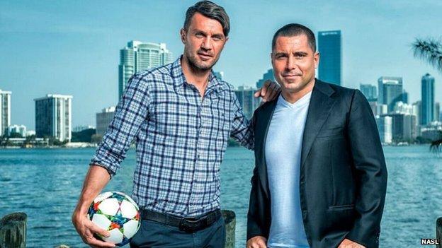 Former Milan star Paulo Maldini and entrepreneur Riccardo Silva