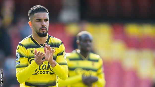 Imran Louza in action for Watford in the Premier League