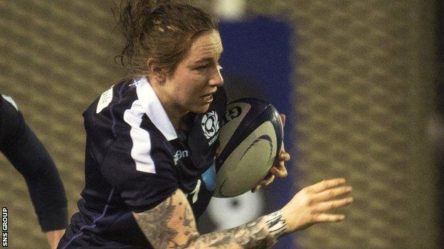 Jade Konkel in action for Scotland