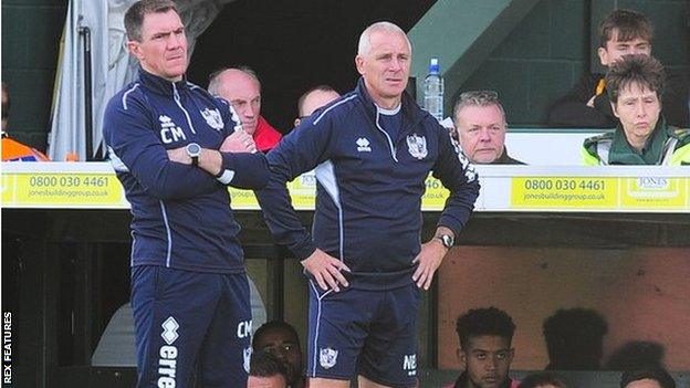 Chris Morgan (left) and David Kelly took charge of Vale's 1-1 draw at Yeovil on Saturday