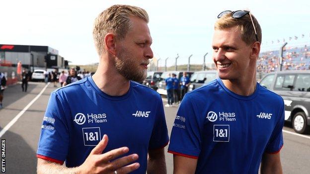 Kevin Magnussen and Mick Schumacher