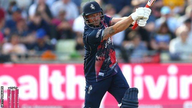 Darren Stevens ran out of time in his bid for a Finals Day 50 but it was his best T20 scored in over six years - and he also then took a wicket with his first ball