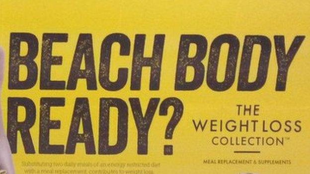 Protein World's advert, asking "Are you beach body ready?"