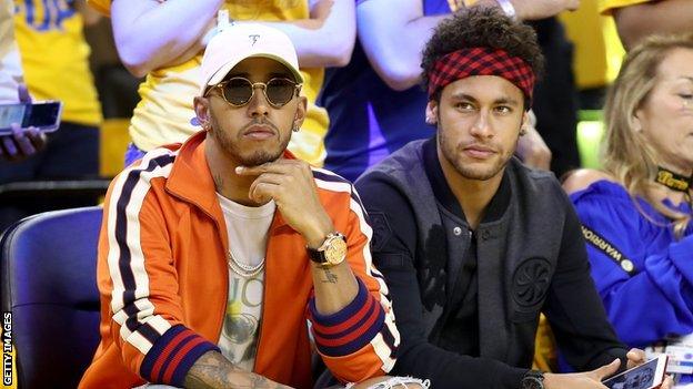 Lewis Hamilton and Neymar