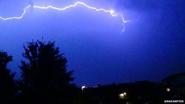 Lightning over Little Downham