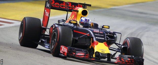 Daniel Ricciardo in action for Red Bull