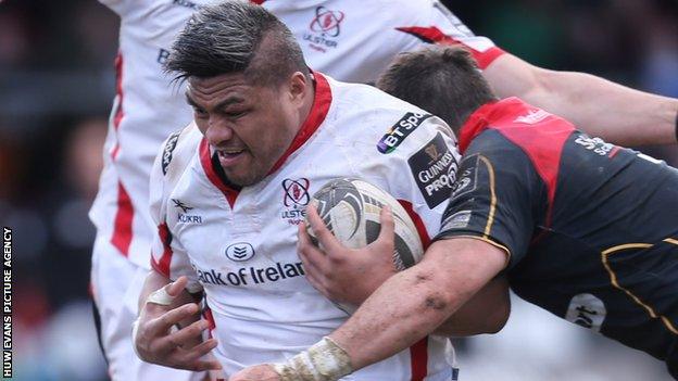 Nick Williams in action for Ulster against Newport Gwent Dragons