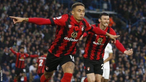 Marcus Tavernier celebrates scoring for Bournemouth against Leeds