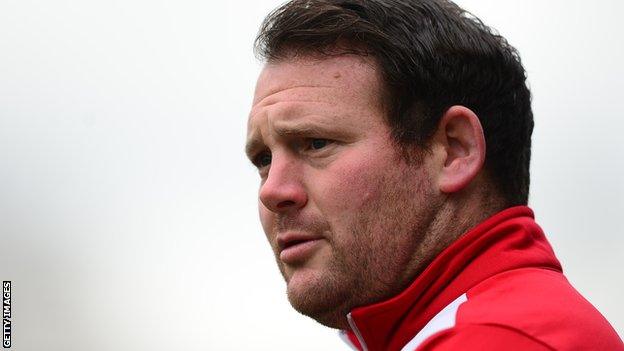 Darren Sarll watches on during his time as Stevenage boss