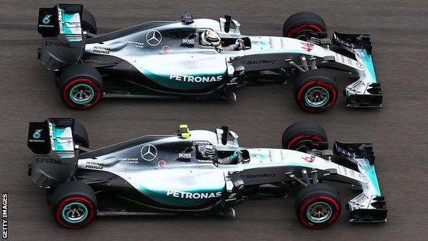 Lewis Hamilton and Nico Rosberg