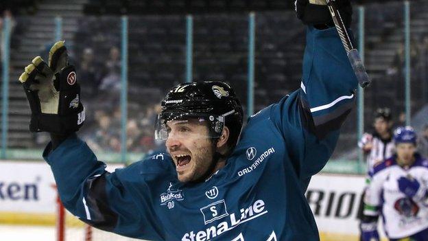 JJ Piccinich celebrates netting the opener against the Blaze