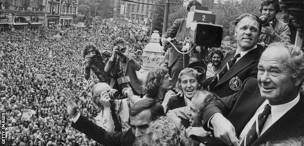 Netherlands returns home after the 1974 World Cup