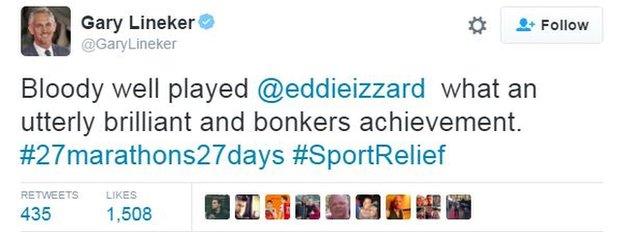 Gary Lineker's tweet