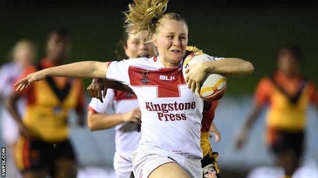 England player Tara Stanley