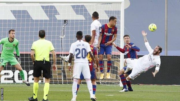 Clement Lenglet's foul on Sergio Ramos