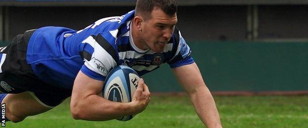 Ben Spencer scores a try for Bath