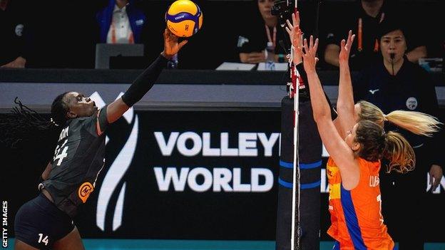 Kenya in action at the World Volleyball Championship