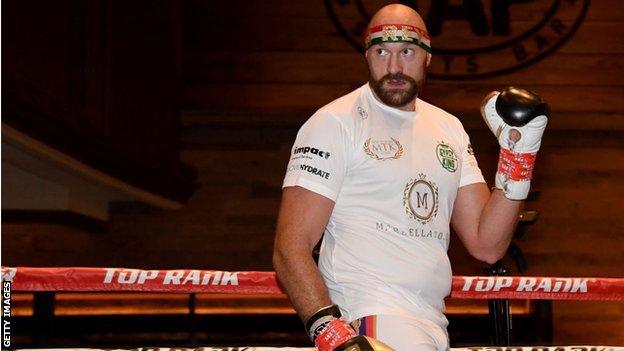 Tyson Fury with MTK branding